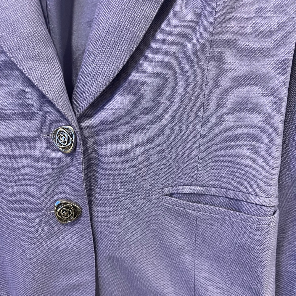 Vintage Linen Purple Blazer